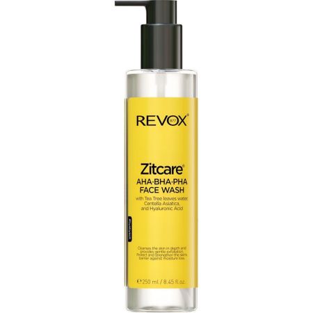 Revox Zitcare Aha-Bha-Pha Face Wash Limpiador en profundidad proporciona exfoliación suave para piel más suave y luminosa 250 ml