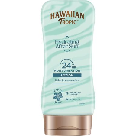 Hawaiian Tropic Hydrating After Sun Lotion After sun corporal ultraligero y ultrasuave con aloe para piel hidratada y luminosa 24 horas 180 ml