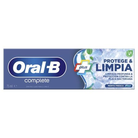 Oral-B Complete Protege & Limpia Dentifríco Pasta de dientes limpieza profunda y protección antibacteriana sabor menta fresca 75 ml