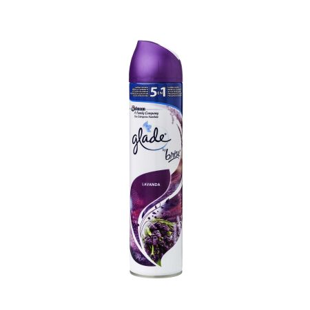 Glade By Brise Ambientador Lavanda 5 En 1 Ambientador para hogar elimina olores y refresca el ambiente con fragancia duradera 300 ml