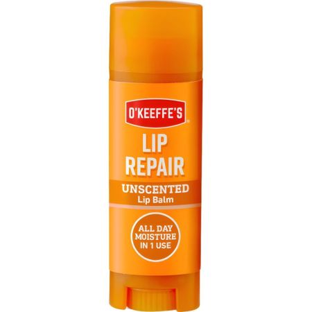 O’keeffe’s Lip Repair Sin Perfume Lip Balm Bálsamo reparador alivia e hidrata los labios muy secos y agrietados durante 24 horas