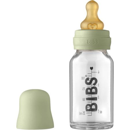 Bibs Biberón De Vidrio Complete Set 110 Ml Biberón de succión suave y flujo lento confortable para tu pequeño