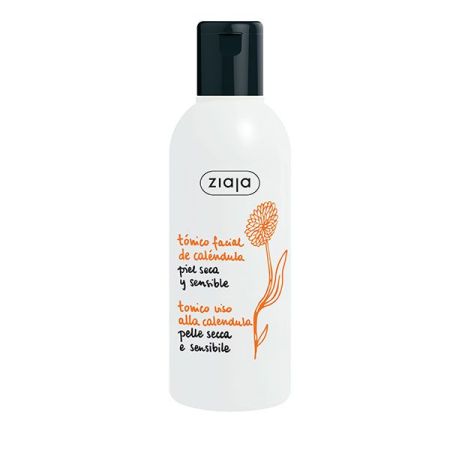 Ziaja Tónico Facial De Caléndula Tónico hidrata revitaliza y calma la piel irritada para rostro y cuello 200 ml