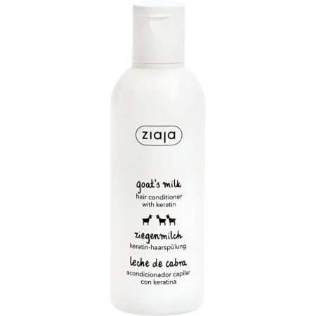 Ziaja Leche De Cabra Acondicionador Capilar Con Keratina Acondicionador capilar fortalecedor hidrata y suaviza porporcionando brillo para cabello opaco y seco 200 ml