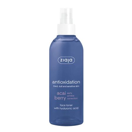 Ziaja Antioxidation Acai Berry Face Toner Tónico facial hidrata y tonifica con ácido hialurónico 200 ml