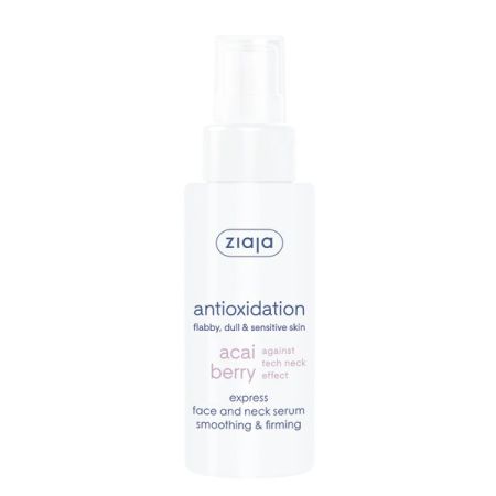 Ziaja Antioxidation Acai Berry Express Face & Neck Serum Sérum concentrado antioxidante suaviza e hidrata intensamente 50 ml