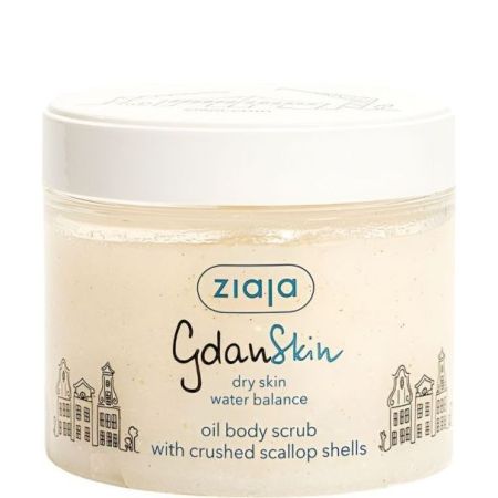 Ziaja Gdanskin Exfoliante Corporal Aceitoso Exfoliante corporal vegano de aceite con conchas de vieira molidas 300 ml