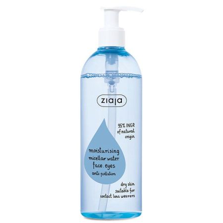 Ziaja Moisturising Micellar Water Agua micelar hidratante limpia tonifica y refresca 390 ml