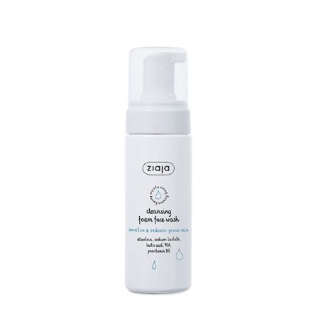 Ziaja Cleasing Foam Face Wash Sensitive & Redness Skin Limpiador vegano en espuma limpia e hidrata en profundidad 150 ml