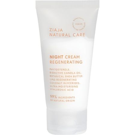 Ziaja Natural Care Crema Facial De Noche Regeneradora Crema de noche vegana nutre fortalece calma y proporciona elasticidad 50 ml