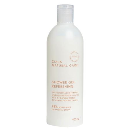 Ziaja Natural Care Shower Gel Refreshing Gel de ducha vegano limpia y refresca sin afectar al ph natural de la piel 400 ml