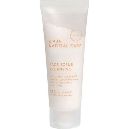 Ziaja Natural Care Exfoliante Limpiador Facial Exfoliante facial vegano de grano fino suaviza y prepara la piel 70 ml