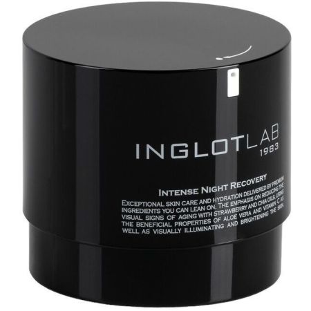 Inglot Lab Intense Night Recovery Crema de noche hidratante regenera la piel con ácido hialurónico 50 ml