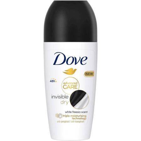 Dove Advanced Care Invisible Dry Desodorante Roll-On Desodorante antitranspirante hasta 48 horas de protección 50 ml