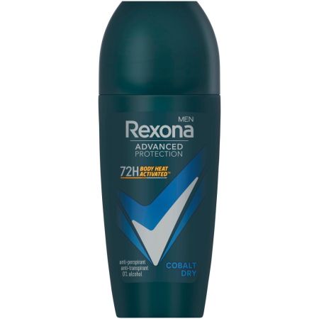 Rexona Men Advanced Protection Cobalt Dry Desodorante Roll-On Desodorante 0% alcohol antimanchas antitranspirante 48 horas 200 ml