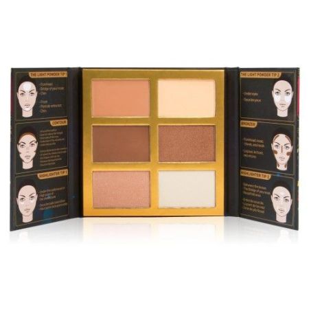 J.Cat Symphony Face Obsession Paleta Paleta de contorno e iluminación altamente pigmentada realza los rasgos faciales 6 tonos