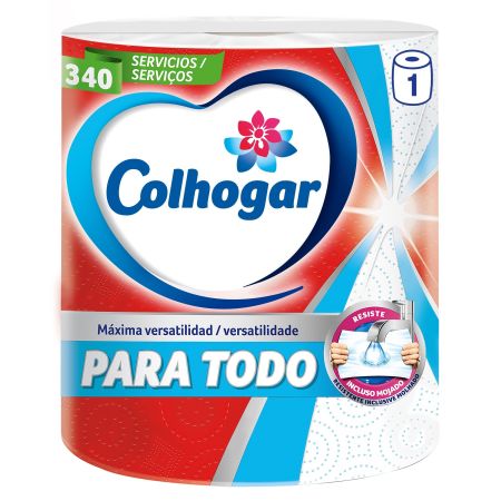 Colhogar Papel De Cocina Para Todo Rollo de cocina de 3 capas super absorbente y resistente incluso mojado