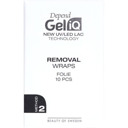 Depend Gel Iq Removal Wraps Method 2 Banda para quitaesmalte retira el esmalte de manera muy efectiva 10 uds