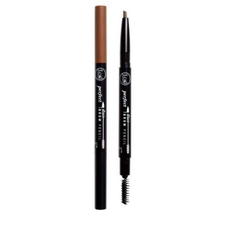 J.Cat Perfect Brow Duo Pencil Lapiz de cejas de aceite vegetal con cepillo aspecto natural de larga duración