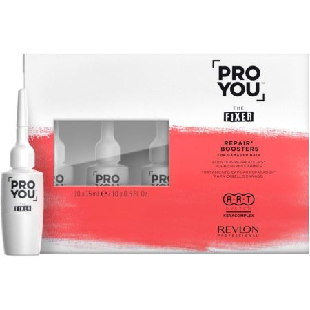 Revlon Professional Pro You The Fixer Repair Boosters Tratamiento capilar reparador y nutriente diseñado para mejorar la apariencia del cabello dañado 10x15 ml