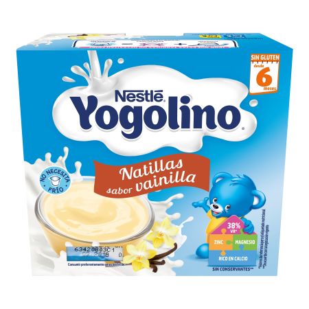 Nestle Yogolino Postre lacteo natillas con vainilla  4x100 gr