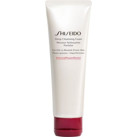 Shiseido Deep Cleansing Foam Mousse Dettoyante Parfaite Piel Grasa Espuma limpiadora contiene un polvo absorbente de sebo y gránulos limpiadores 125 ml