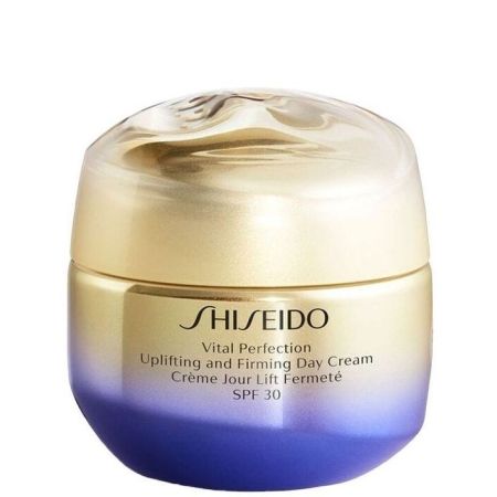 Shiseido Vital Perfection Uplifting And Firming Cream Spf 30 Crema de día y noche antiedad regenera redensifica e ilumina piel más tersa firme y jovén 50 ml