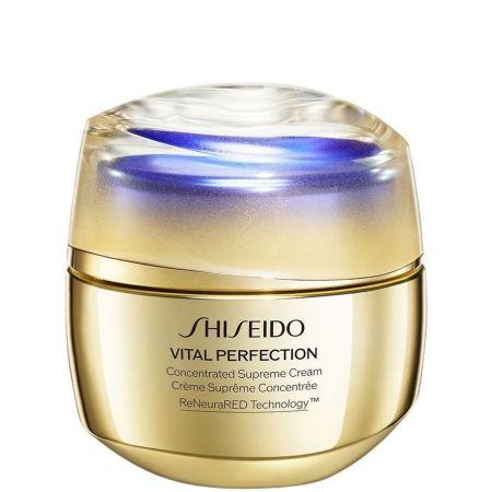 Shiseido Vital Perfection Concentrated Supreme Cream Crema antiedad eleva esculpe y redensifica piel de aspecto más firme luminoso y joven 50 ml