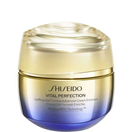 Shiseido Vital Perfection Uplifting And Firming Cream Enriched Crema de día y noche rica antiedad regenera redensifica e ilumina piel más tersa firme y joven 50 ml