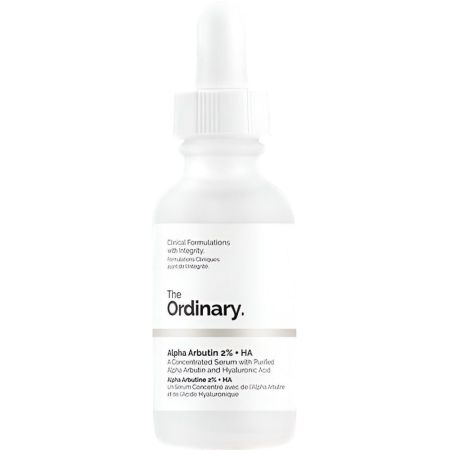 The Ordinary Alpha Arbutin 2% + Ha Serum Sérum iluminador para rostro y cuello previene la pigmentación y unifica el tono 30 ml