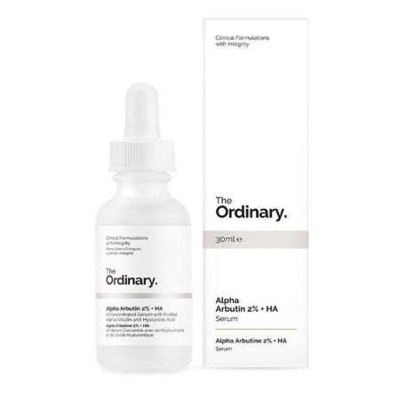 The Ordinary Alpha Arbutin 2% + Ha Serum Sérum iluminador para rostro y cuello previene la pigmentación y unifica el tono 30 ml