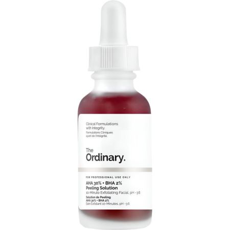 The Ordinary Direct Acids Aha 30% + Bha 2% Peeling Solution Sérum exfoliante ayudar a despejar la congestión de los poros e imperfecciones mejorando la luminosidad 30 ml