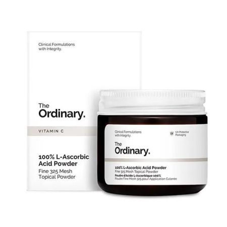 The Ordinary Vitamin C L-Ascorbic Acid Powder Sérum de vitamina c antioxidante iluminhar la piel y reducir signos de envejecimiento 20 gr