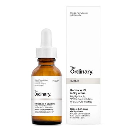 The Ordinary Retinoids Retinol 0.2% In Squalane Sérum de retinol puro con baja fuerza suaviza la textura y tono de piel 30 ml