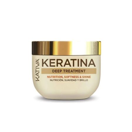 Kativa Keratina Deep Treatment Mascarilla Mascarilla intensiva aporta nutrición suavidad y brillo para cabellos muy secos y maltratados 300 gr