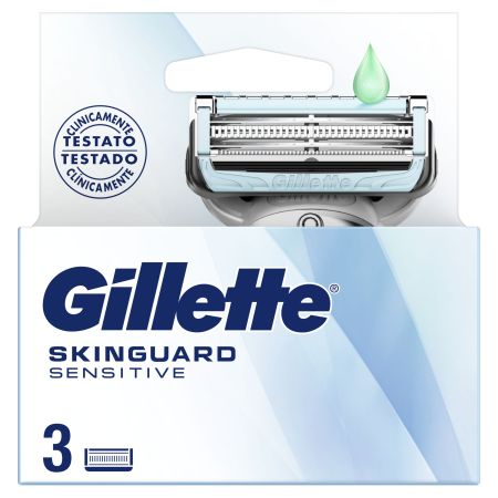 Gillette Skinguard Cargador sensitive con toque de aloe 3 uds