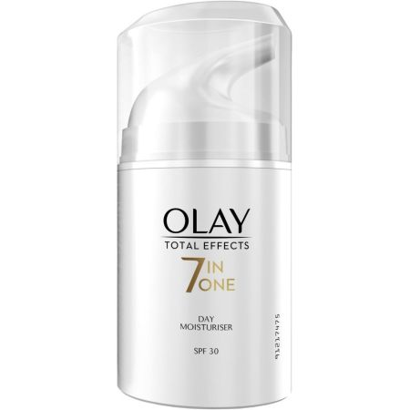 Olay Total Effects 7 In One Day Moisturiser Spf 30 Crema de día hidratante multibeneficios ilumina minimiza poros suaviza y reafirma 50 ml