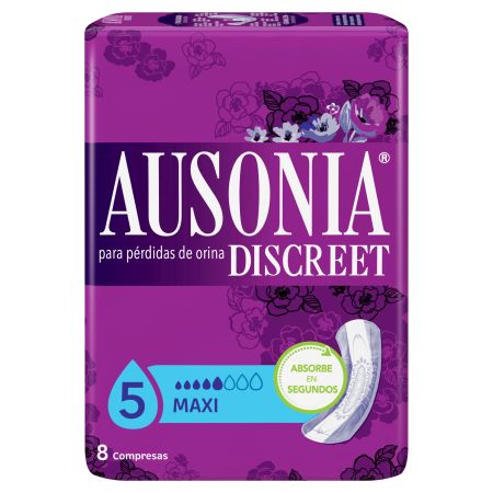 Ausonia Discreet Maxi Compresas Compresas para pérdidas de orina superabsorbentes 8 uds