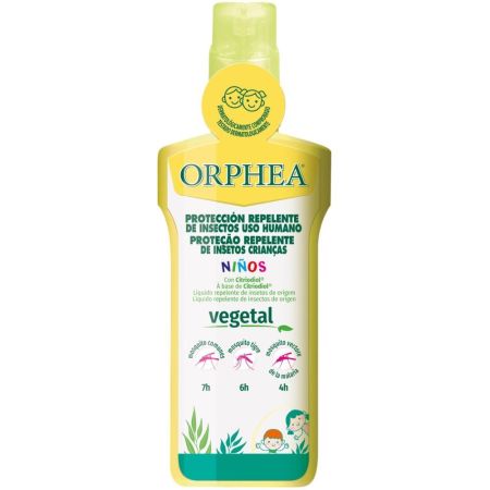 Orphea Niños Protección Repelente De Insectos Uso Humano Repelente de insectos para niños hasta 5 horas de protección de origen vegetal 100 ml