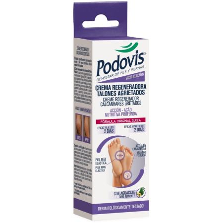 Podovis Crema Regeneradora Talones Agrietados Crema regeneradora de pies suaviza y nutre talones agrietados 75 ml