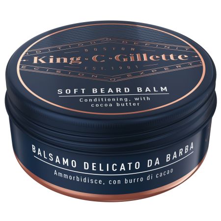 Gillette King C Gillette Bálsamo Bálsamo suave e hidratante para barba con manteca de cacao 100 ml