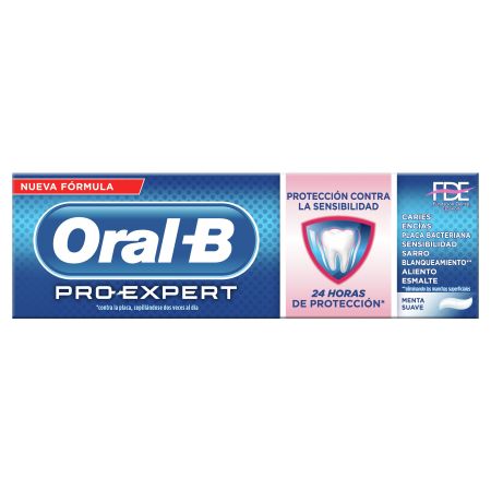 Oral-B Dentifríco Pro-Expert Protección Contra Sensibilidad Pasta de dientes blanqueante 24 horas de protección sabor menta suave 75 ml