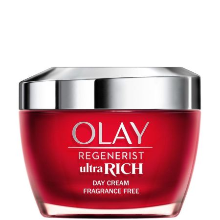 Olay Regenerist Ultra Rich Day Cream Fragance Free Crema de día sin fragancia super enriquecida antiedad hidrata renueva y reafirma la piel 50 ml