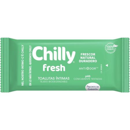 Chilly Fresh Toallitas Íntimas Toallitas íntimas protege la flora vaginal frescor natural duradero 12 uds