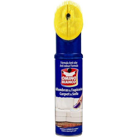 Omino Bianco Espuma Seca Alfombras & Tapicerías Limpiador de alfombras y tapicería elimina suciedad y polvo y neutraliza el olor 300 ml