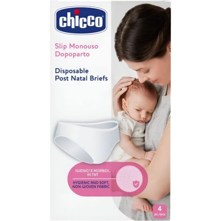 Chicco Braguitas Posparto Slip Monouso Dopoparto Talla Grande Braguita posparto desechable multiusos 4 uds