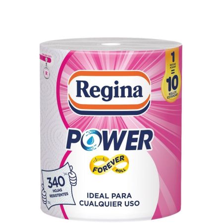 Regina Papel Multiusos Power Rollo de cocina de 2 capas limpia y seca al instante