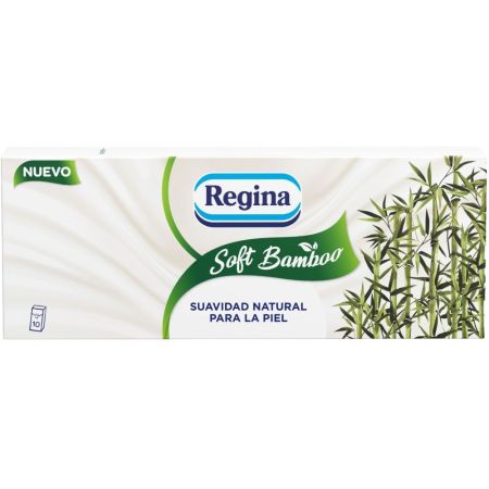 Regina Pañuelos Soft Bamboo Pañuelos de 4 capas suaves y delicados con la piel 10 uds