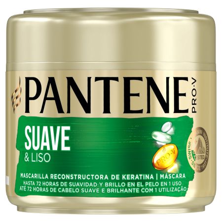 Pantene Pro-V Suave & Liso Mascarilla Mascarilla combate aspereza y encrespamiento acabado suave y sedoso para cabello seco 300 ml