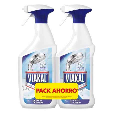 Viakal Antical Cásico Duplo Pack Ahorro Tratamiento antical proporciona brillo duradero en superficies con manchas y marcas de agua 2x700 ml